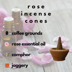 Upcycled coffee incense cones