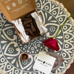 Upcycled coffee incense cones