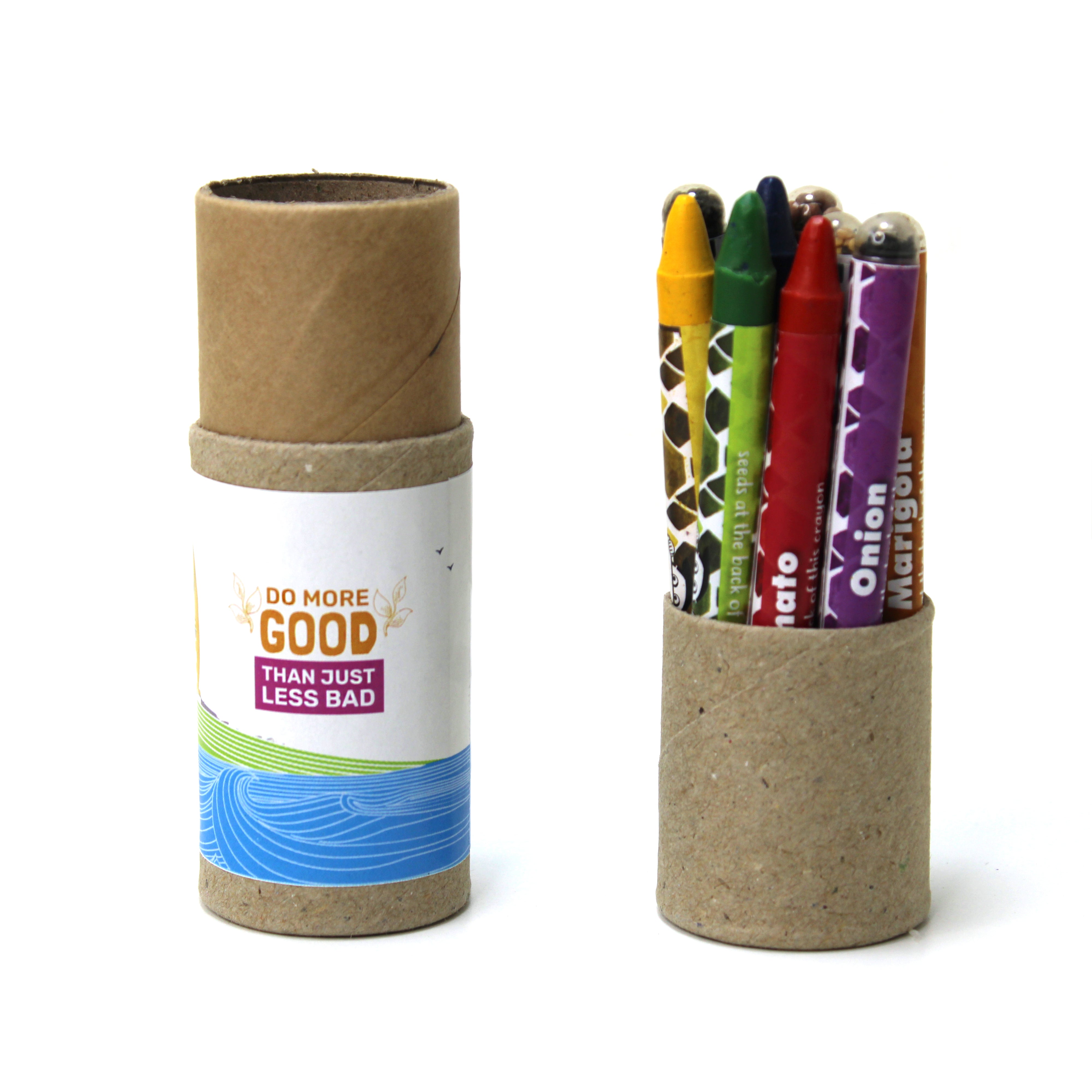 Recycled paper seed crayons & color pencils