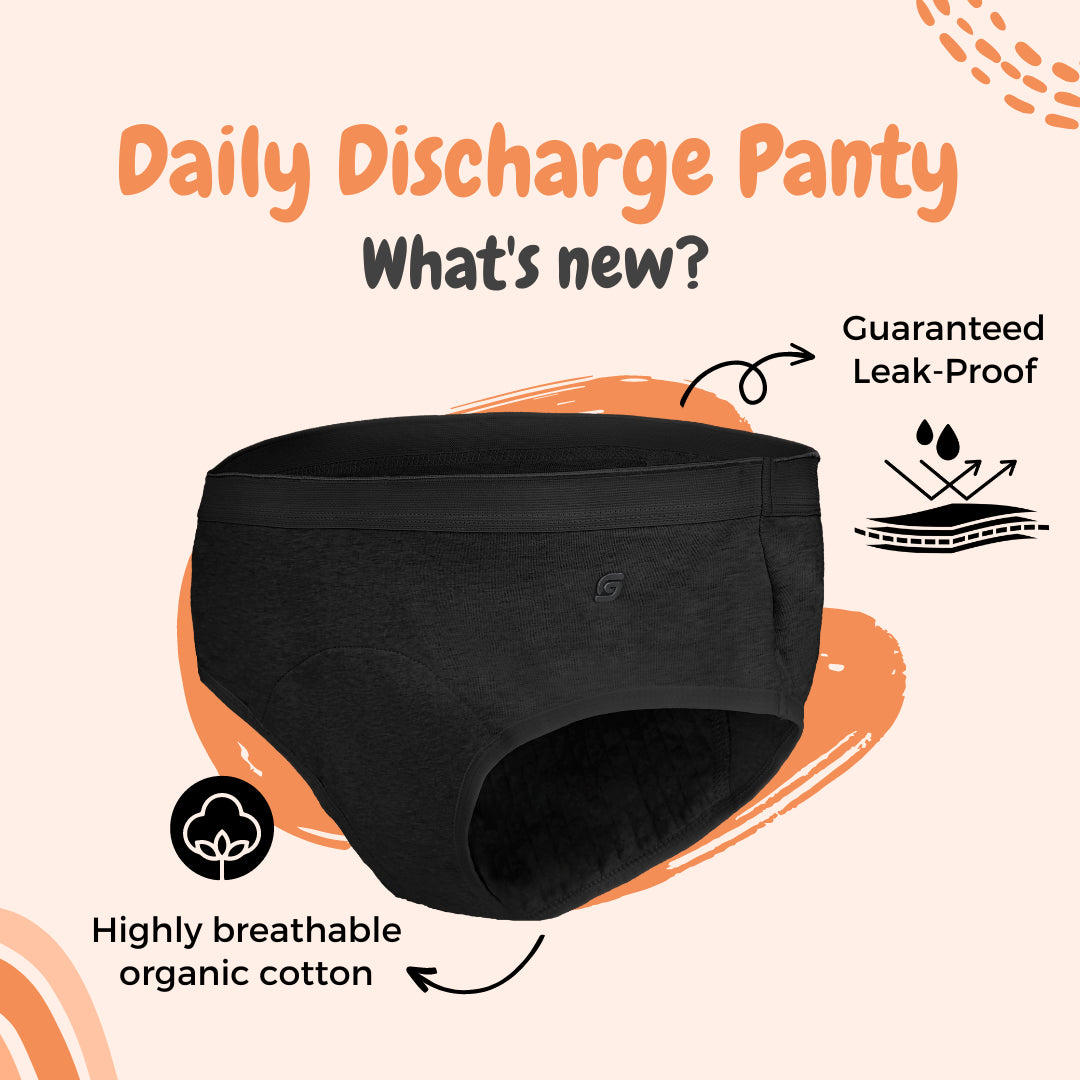 Discharge Underwear- Organic Cotton- Hipster