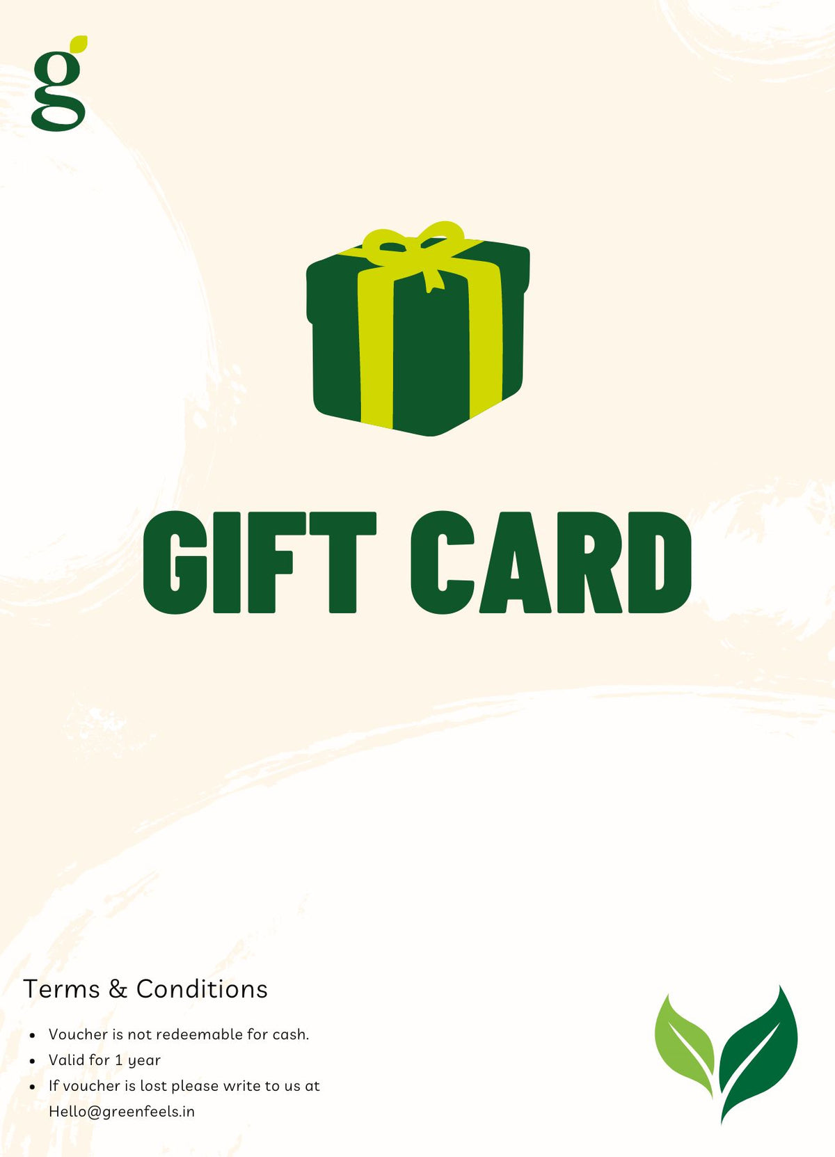 Green Feels Digital Gift card