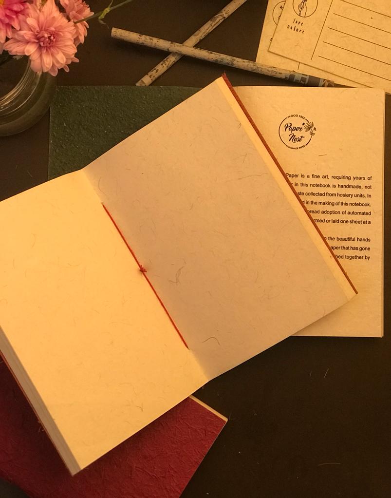 Buy Recycled paper hand bound notebook-Handmade by artisans Online in India
