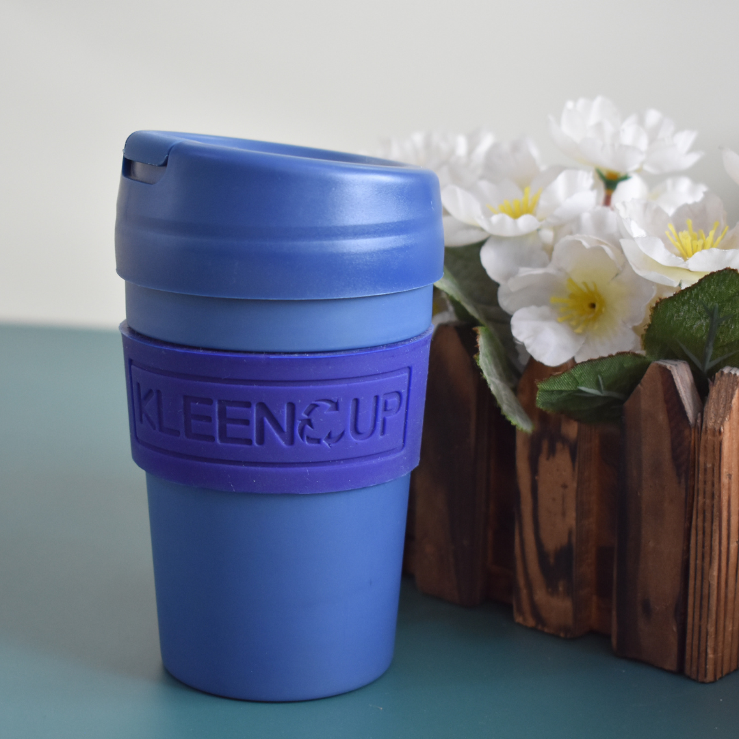 KleenCup Dark Blue 375 ml - Reusable travel mugs | BPA375 ml -free Coffee Cup with lid