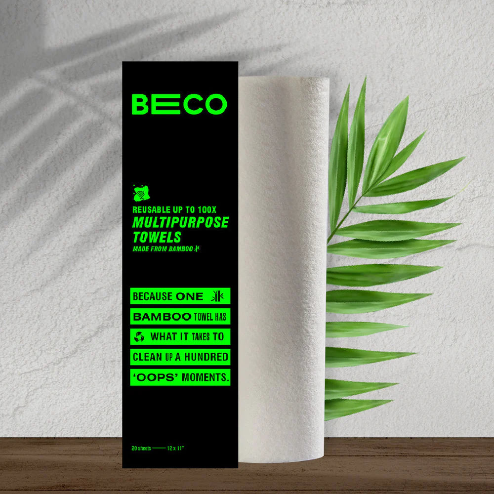 Beco Eco-Friendly Bamboo Reusable Kitchen Towel Roll - 20 Sheets