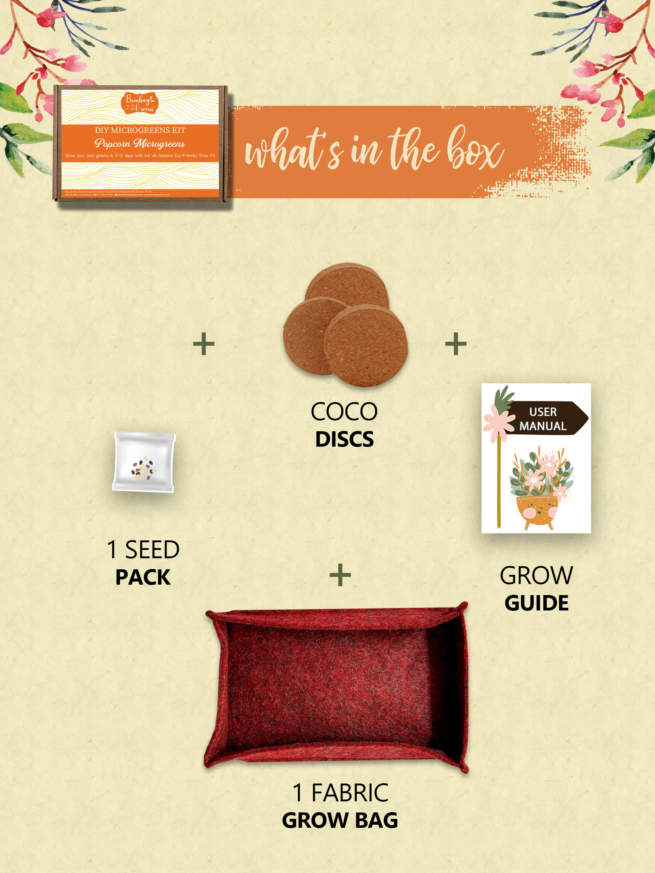 DIY microgreens kit-Popcorn-Eco friendly gift set