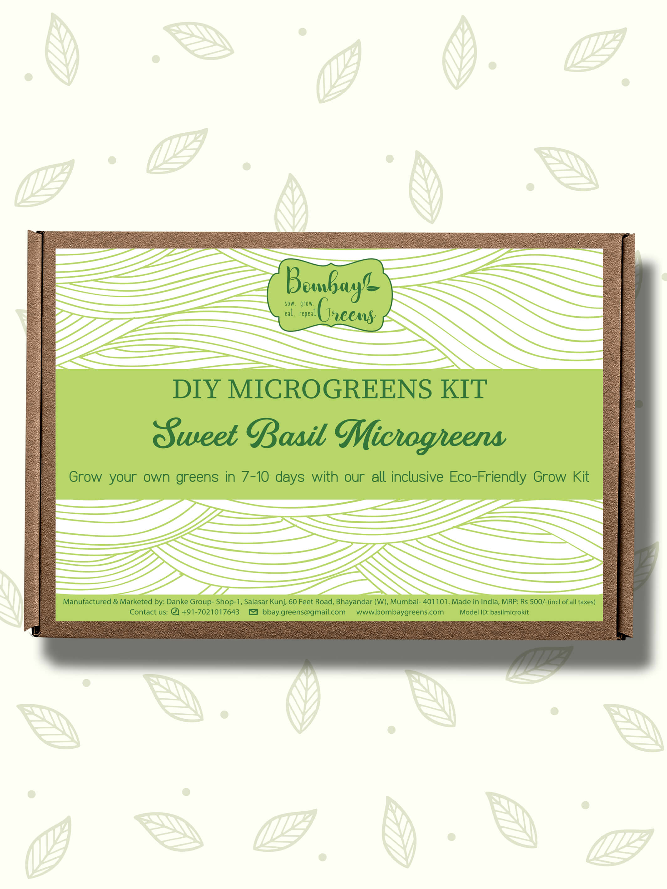 DIY microgreens kit- Sweet basil- Eco friendly gift