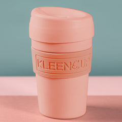 KleenCup Peach 375 ml - Reusable travel mugs | BPA-free Coffee Cup with lid