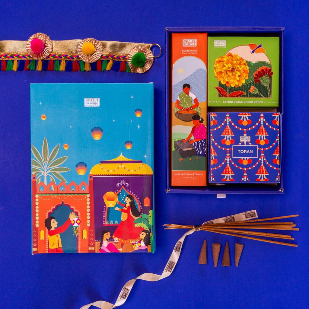 Incense sticks, Dhoop cone, Toran- Eco Diwali gifts