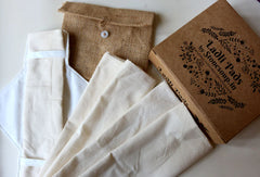 Reusable beige cloth pads kit