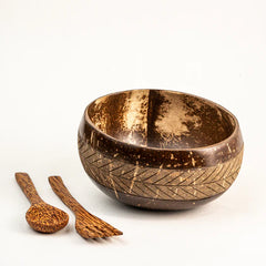 Thenga Geometric Jumbo Coconut Bowl - 900 ml