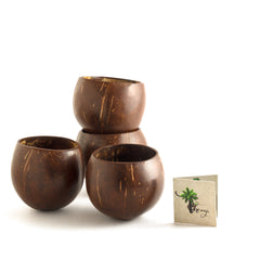 Pala Coconut Shell Cup - Pack of 2, Brown, 200ml