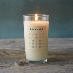Limited edition - December countdown soy wax glass candle
