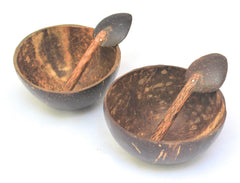 Mini Coconut Bowl /Shell + Spoon (Set of 2, 110 ml)