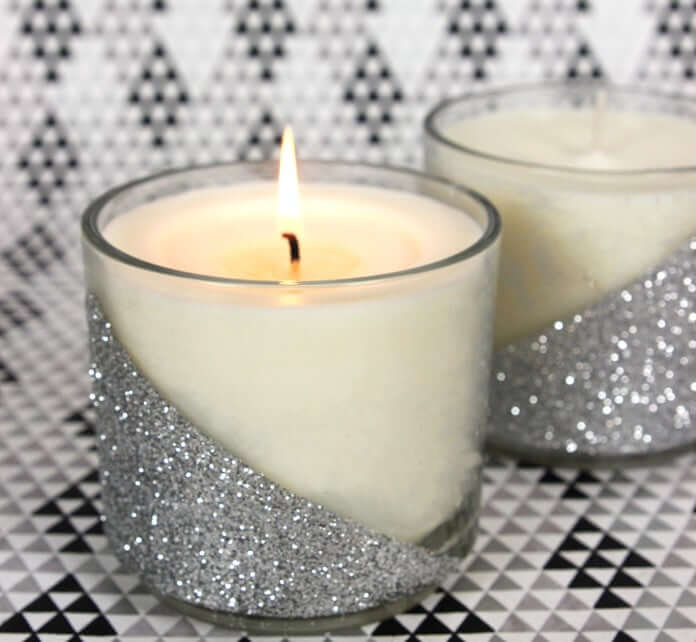 Glitter soy wax candles - Set of 2