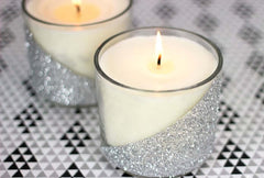 Glitter soy wax candles - Set of 2