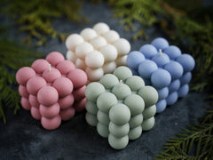 Bubble Cube Sculpted Aroma soy wax Candle - Set of 4