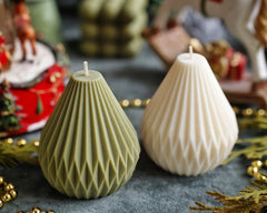Drop Pear Sculpted Aroma soy wax Candle - Set of 2