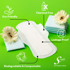 XL Bamboo Fiber Biodegradable Sanitary Pads