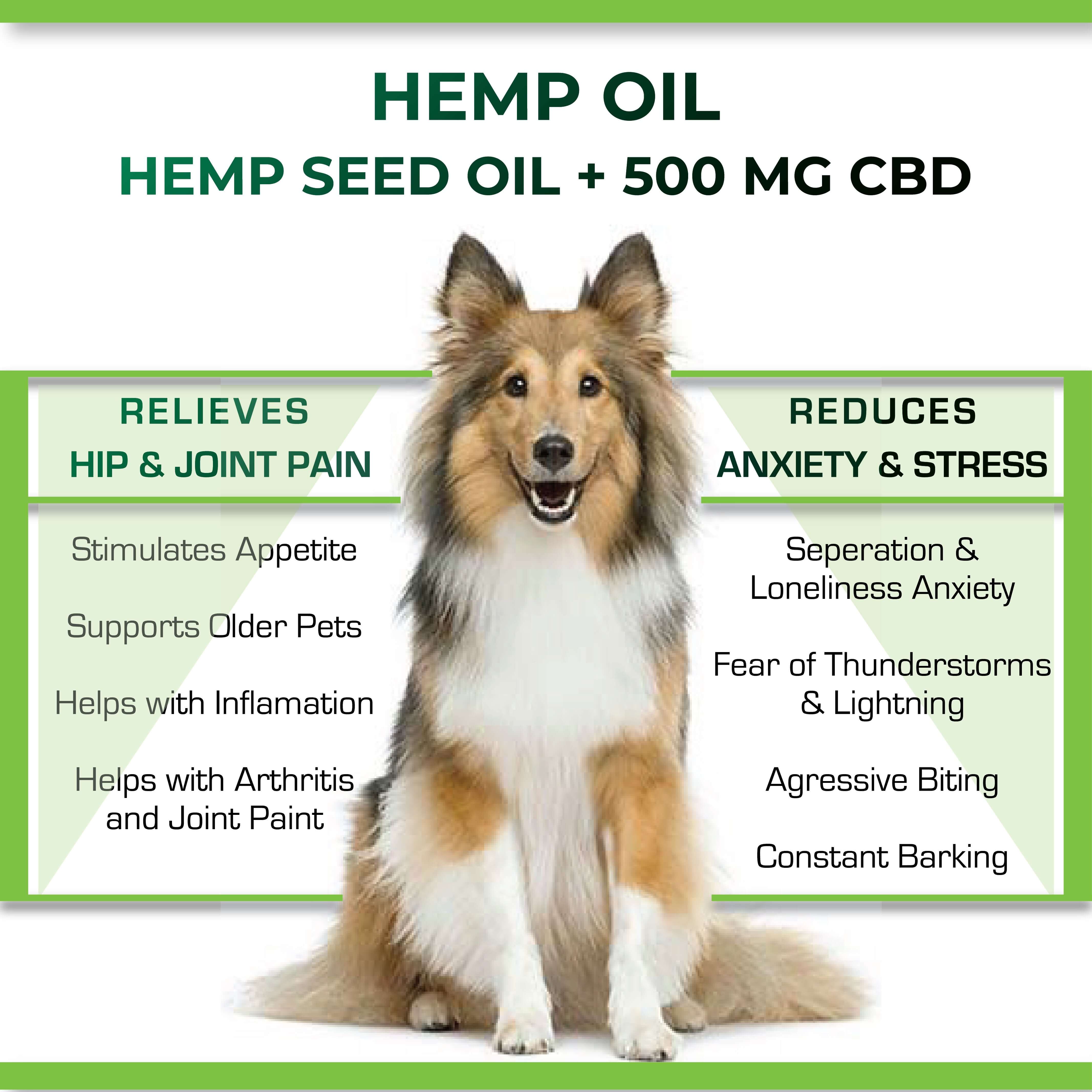 Hemp seed Oil for pets with 500mg CBD