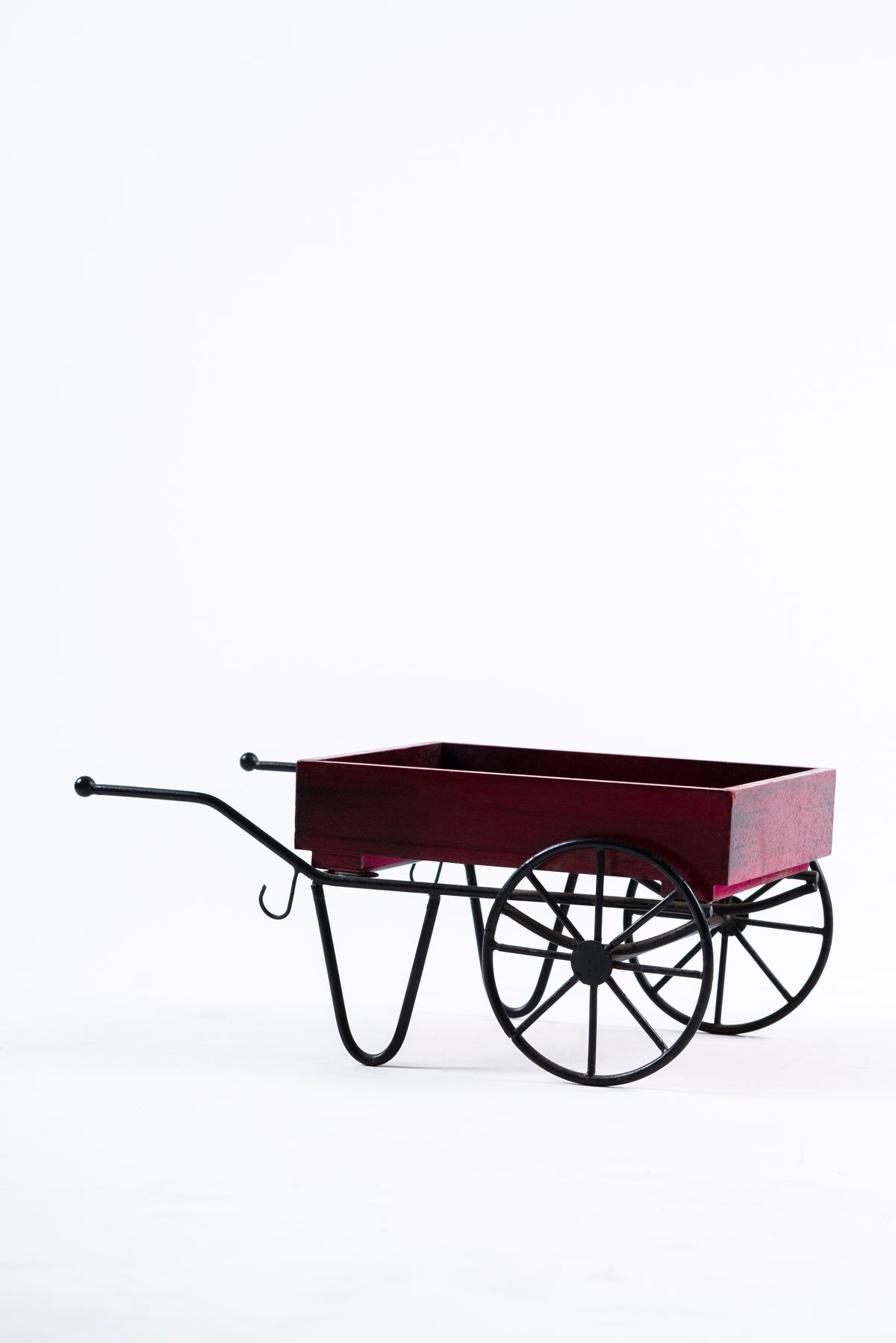 Iron and wood cart planter- Unique eco gifts