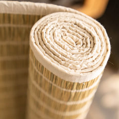 Handwoven grass meditation mat