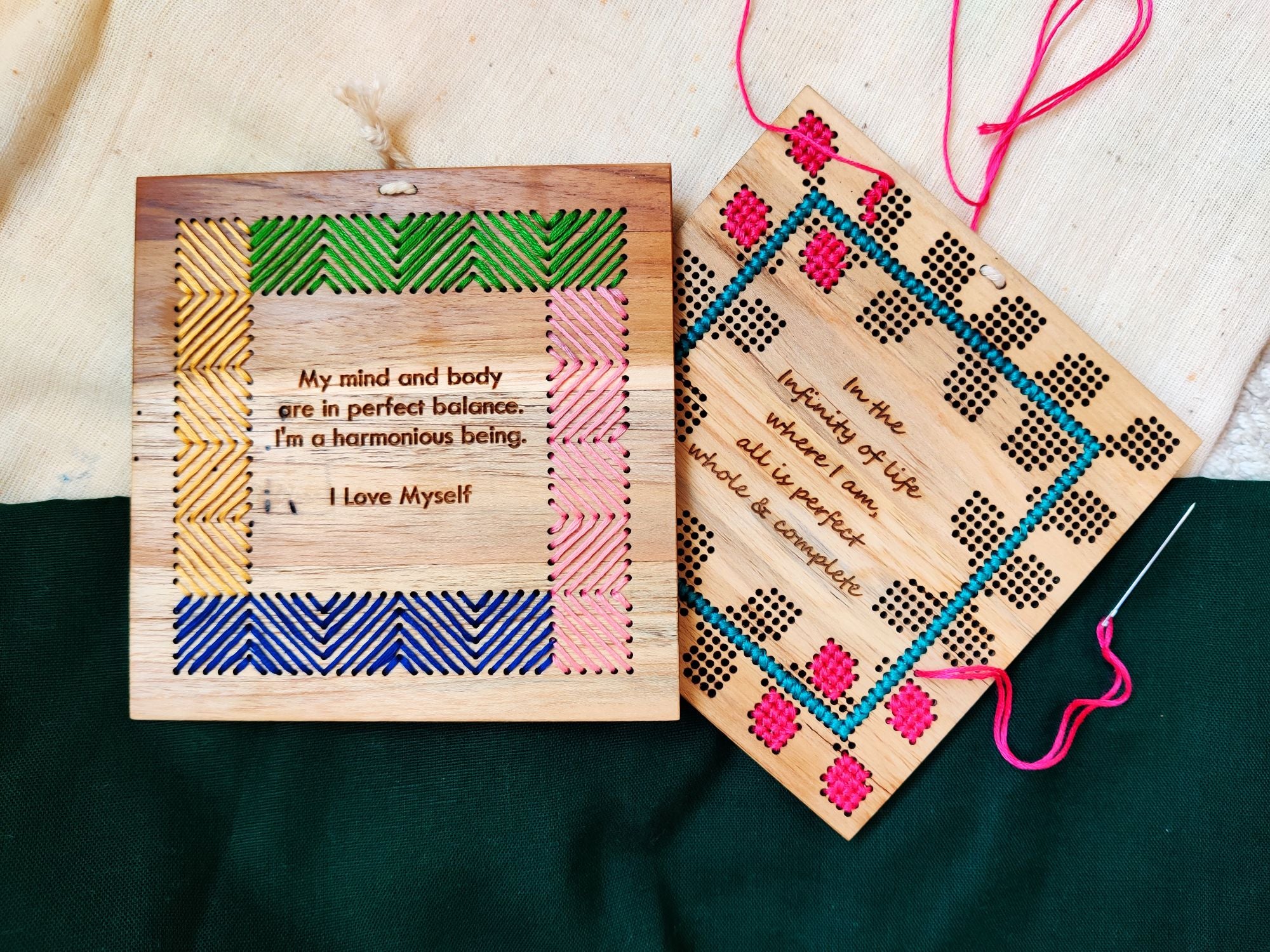 Affirmation Stitch Kit by White light elements
