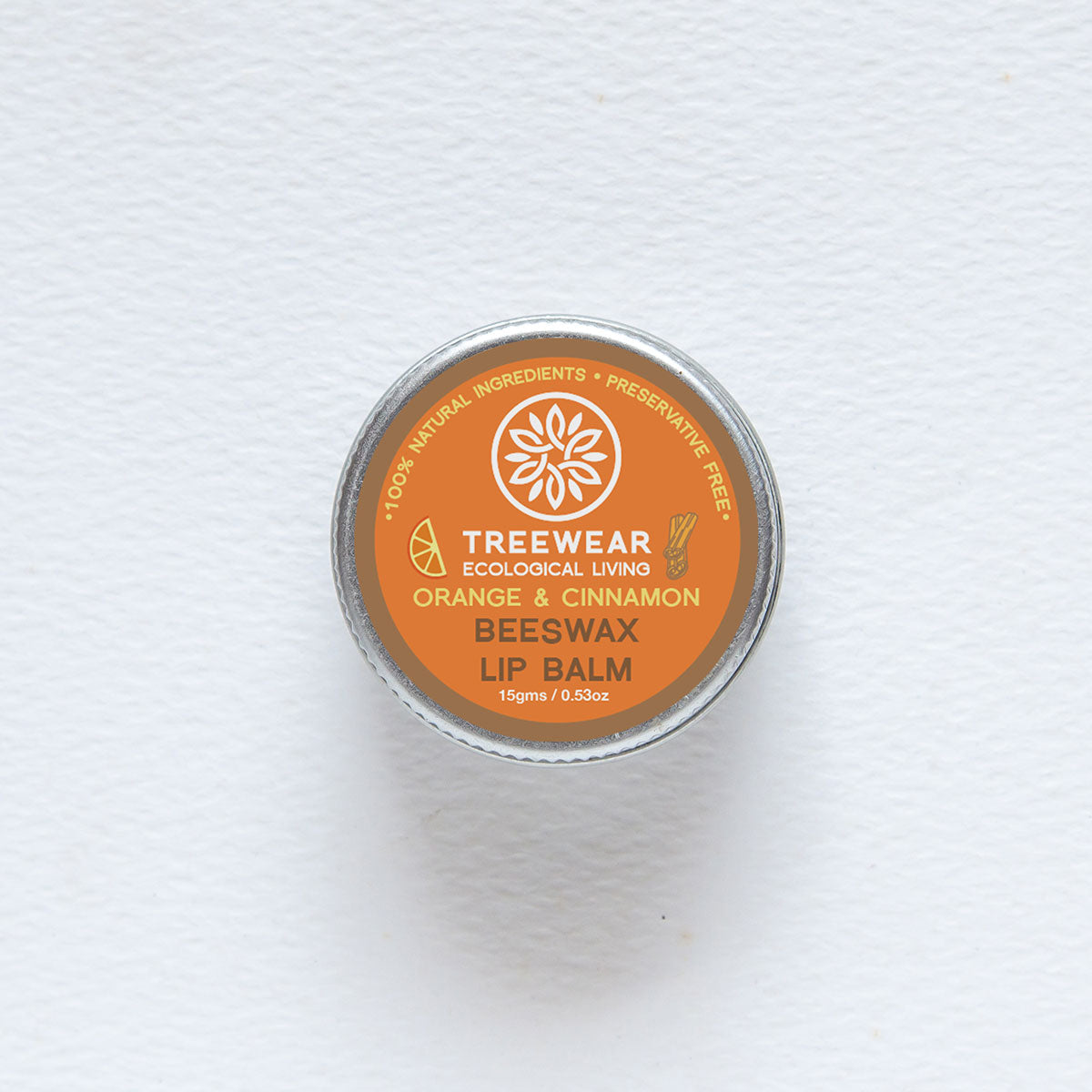 Organic Beeswax Lip Balm - Orange and Cinnamon