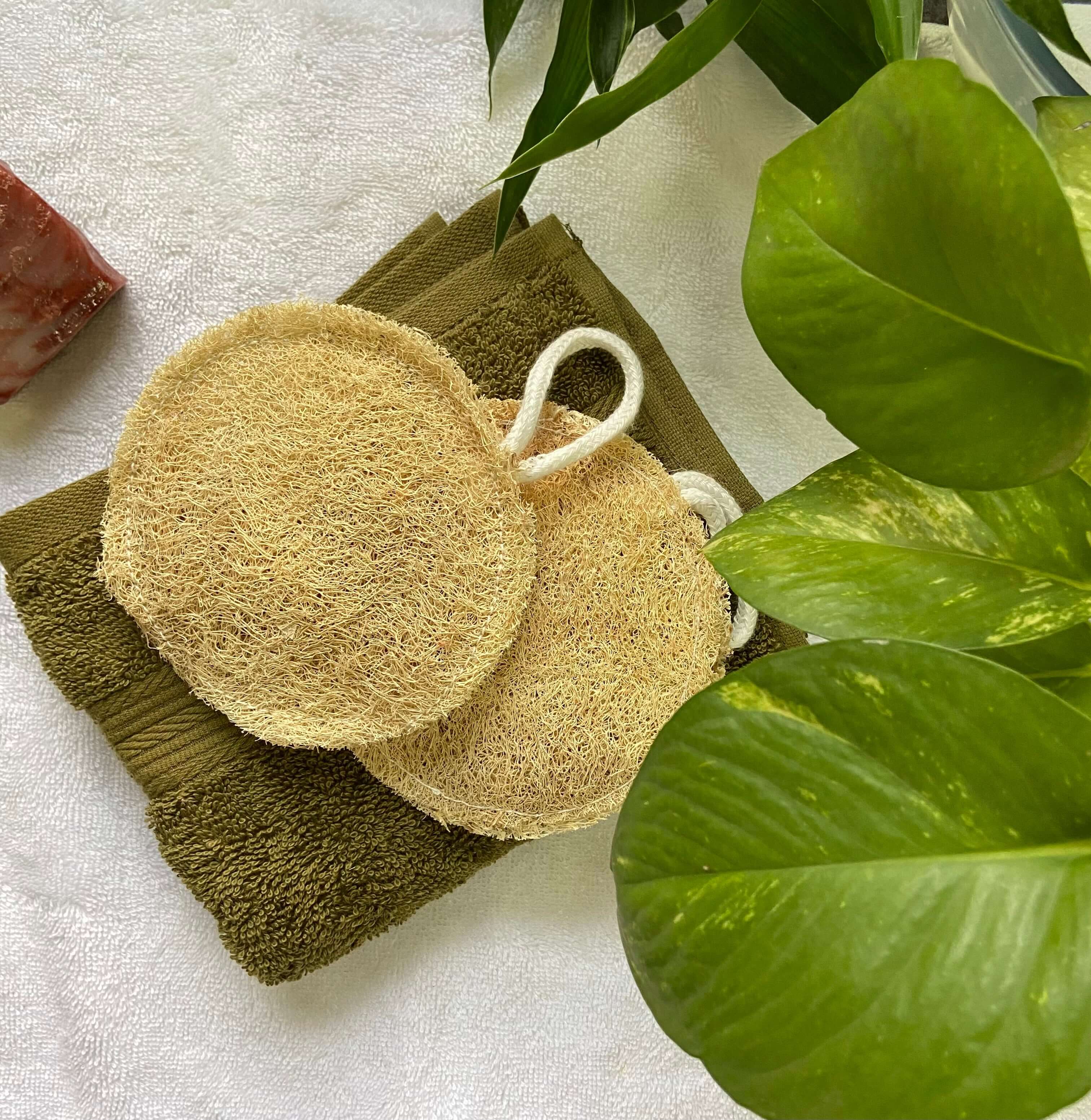 100 % Natural Loofah (Pack of 3 ) by Earthist