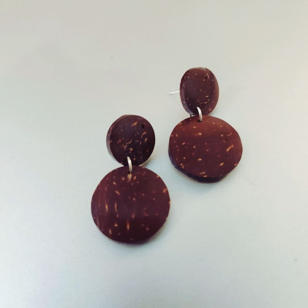 Coconut shell earrings-100% biodegradable- Eco friendly gifts