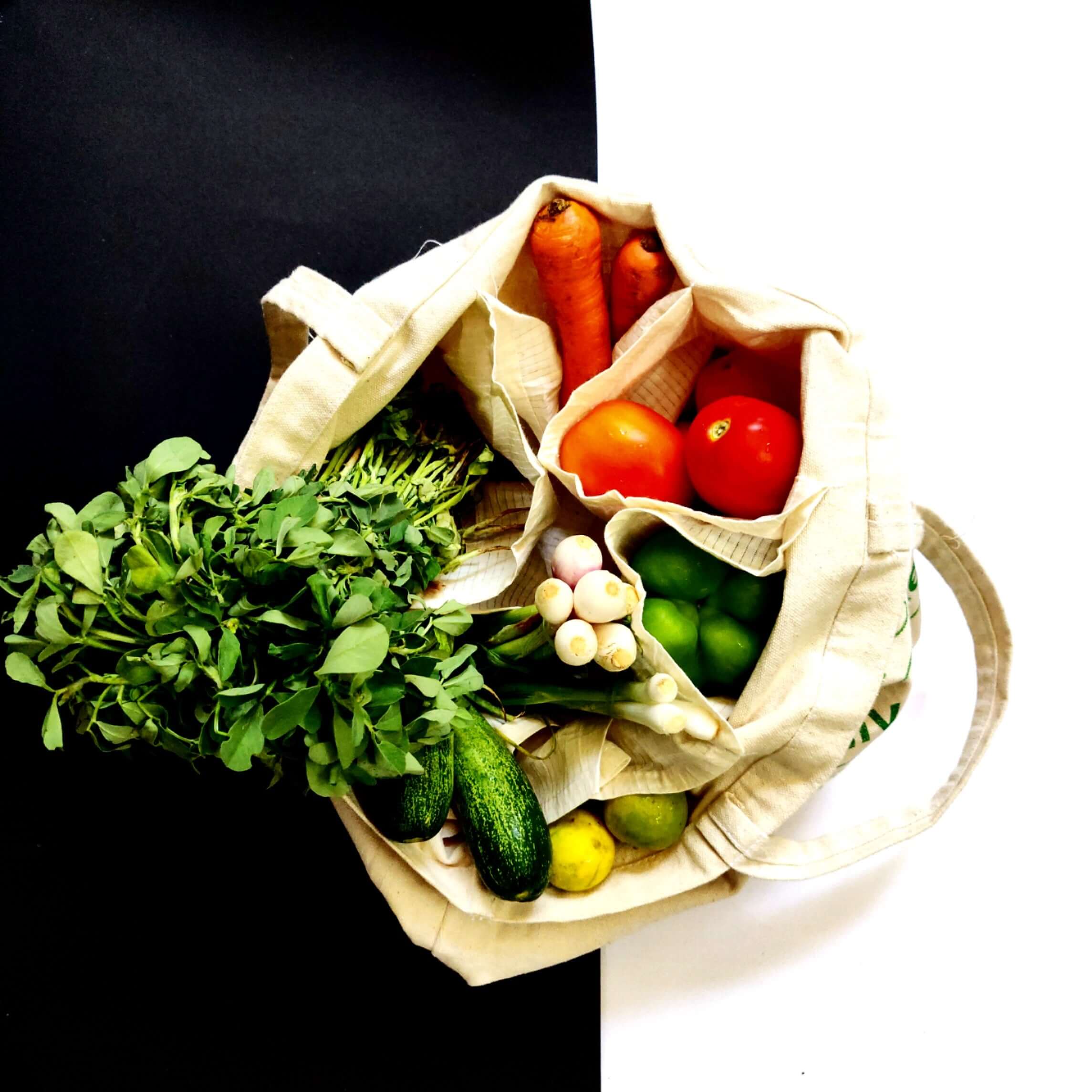 Buy EcoBuddy Reusable Vegetable Bag with Compartment Online in India