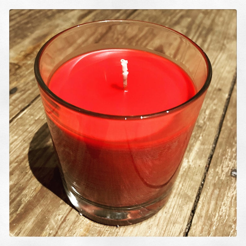 Tinsel Glass Candle - Rose Aroma